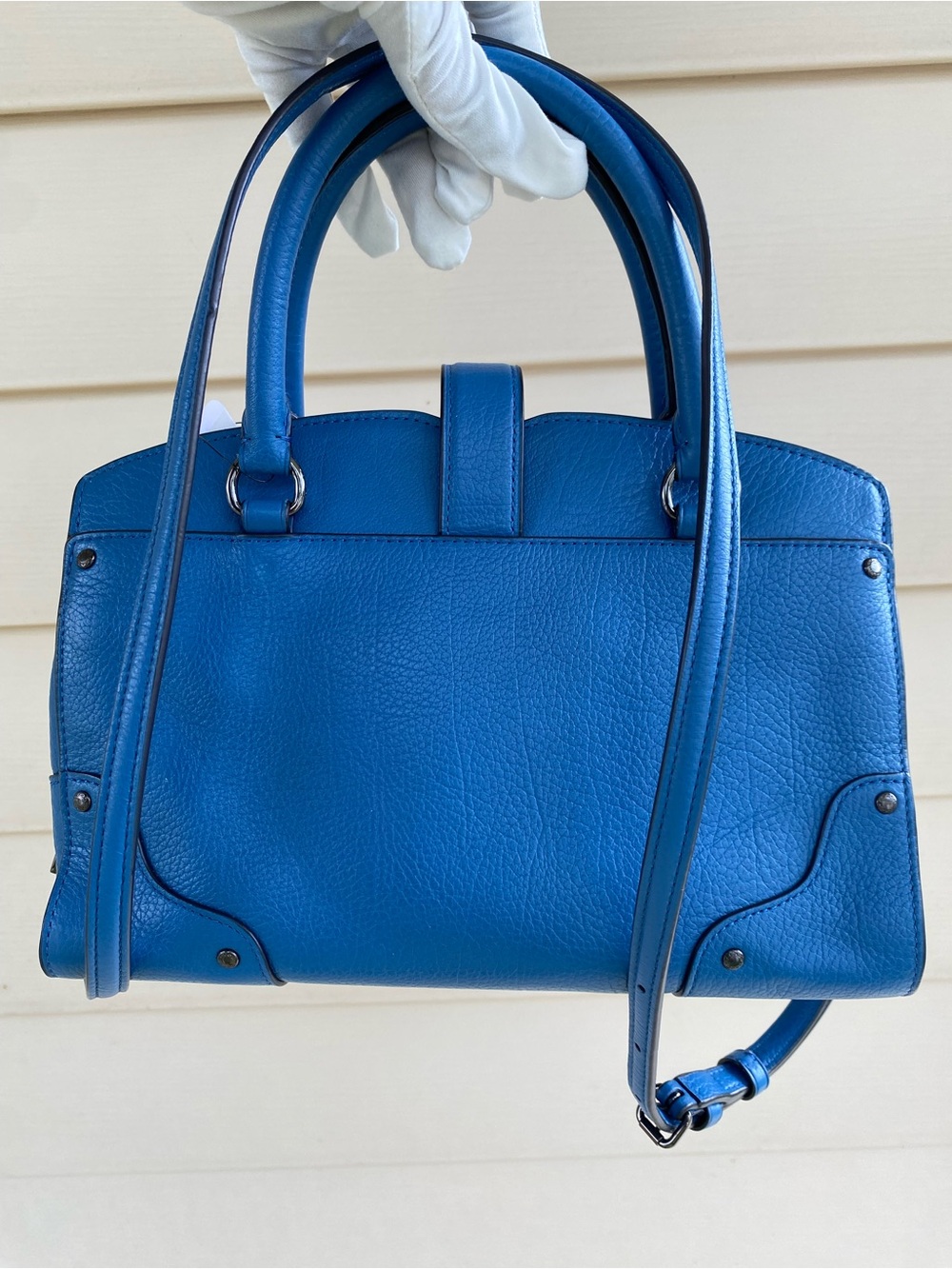 Coach 37779 Small Mercer 24 Cobalt Blue Triple Compartment Crossbody w/Turn Lock - Picture 11 of 16